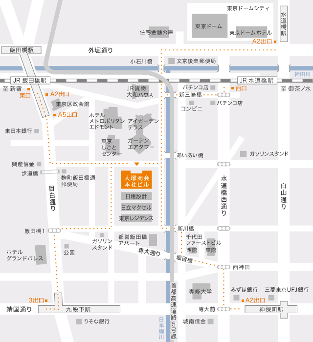 大塚商会本社地図